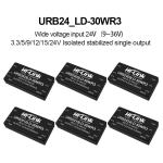 URB2412LD-30WR3 URB2405LD/URB2415LD/URB2424LD 24V to 12V2.5A 30W DC to DC isolated transfer input power supply module