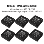 Hi-link URB4805YMD-5WR3 Isolation Power Module URB4803/URB4809/URB4812/URB4815/URB4824YMD-5WR3 Power Converter