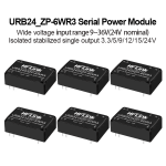 URB2405ZP-6WR3/URB2409ZP/URB2412ZP/URB2415ZP/URB2424ZP 24V to 3.3V/5V/9V/12V/15V/24V 6W DC to DC Isolation Voltage Power Converter Module