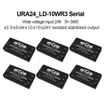URA2405LD-10WR3 URA2412/ URA2424 DCDC isolated power module 24 to 3.3/9/12/15/24V wide voltage input power converter