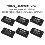 VRA2412LD-10WR3 DCDC VRA2405LD/VRA2415LD/VRA2424LD isolated power module 24 to 3.3/5/9/15/24V stabilized output power converter