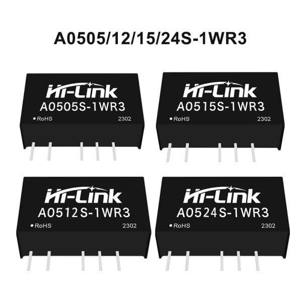 Dual output A0505/12/15/24S-1WR3 5V to 5V/12V/15V/24V 1W DC to DC Isolated constant voltage input non stabilized single output power module