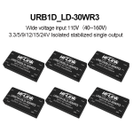 URB1D24LD-30WR3/ URB1D05LD-30WR3/URB1D12LD-30WR3 30W DC to DC110V to 24V/5V/12V isolated transfer input power supply module