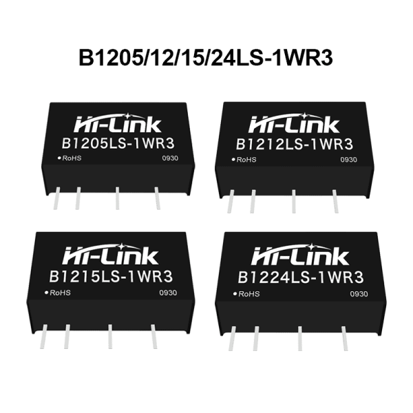 B1205LS/B1212LS/B1215LS/B1224LS-1WR3 12V to 5V/12/15/24 1W DC to DC Isolated constant voltage input non stabilized single output power module