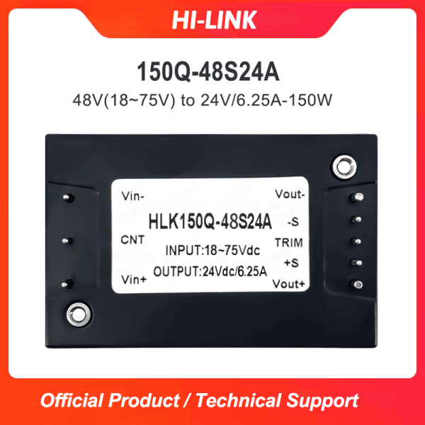 DC/DC half-brick power converter module 150Q-48S24A isolated and stabilized 48V to 24V single circuit 150W