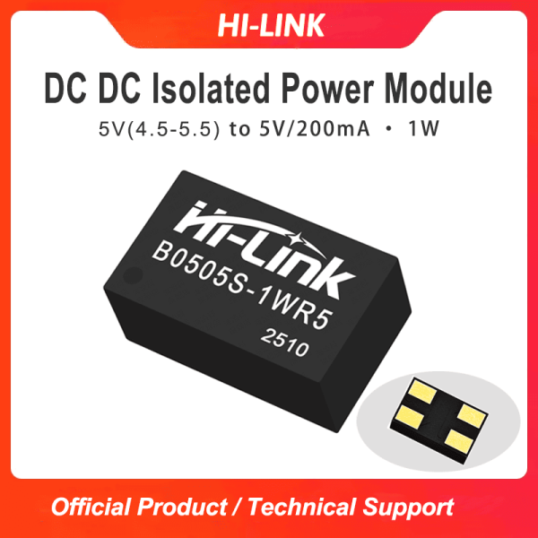 B0505S-1WR5 5V to 5V1W DC to DC 85% transfer efficiency power module/converter small SMD package
