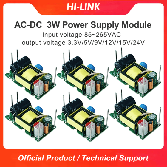 AC-DC 220v to 3.3/5/9/12/15/24V 3w Step Down mini Power Supply Converter Module HLK-3M03BL/3M05BL/3M12BL/3M15BL/3M24BL