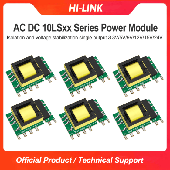 10LS03/10LS05/10LS09/10LS12/10LS15/10LS24 Hi-link AC-DC 220v to 3.3/5/9/12/15/24V 5w Step Down Mini Power Supply Converter Module