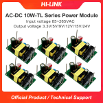 Ultra small AC/DC 10W 220V to 5V/9V/12V/15V/24V step down mini power switch power converter module HLK-10M05TL/10M12TL/10M24TL
